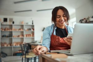 business owner comparing business lenders