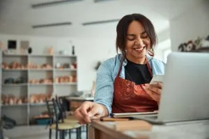business owner comparing business lenders